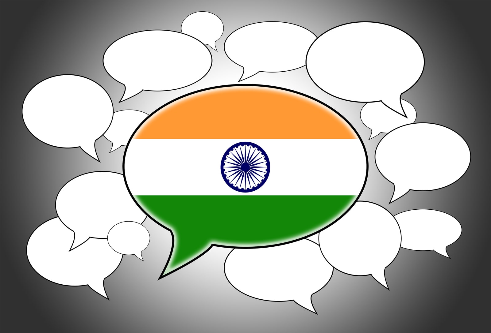 In India, a diversity of people live and speak different languages.